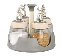 Flaroey Rotating Spice Jar Household Spice Container Combination Spice Bottle with Lid B