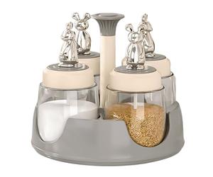 Flaroey Rotating Spice Jar Household Spice Container Combination Spice Bottle with Lid B