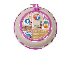 Flaroey Round Embroidery Pot Double Layer ABS Plastic Embroidery Frame DIY Parts Accessories Embroidery Hoops Rose Pink