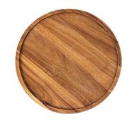 Flaroey Round Wood Tray,Wooden Serving Tray,Serving Platter,Appetizer Charcuterie Board,Tray Organizer for Kitchen/Countertop B