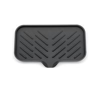 Flaroey Self Draining Soap Bar Holder Silicone Kitchen Sink Soap Dish Tray Counter Organizer L Black