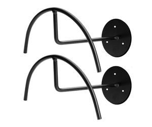 Flaroey Semicircle Rack Wall Hanging Hat Stand Hat Support Black Baseball Cap Storage Rack 2PCS