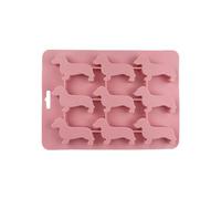 Flaroey Silicone Dachshund Puppy Shaped Ice-Cube Chocolate Cookie Mold DIY Home Ice Tray,Kitchen Tools Silicone Mold Easy Install Easy to Use,Pink