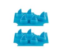 Flaroey Silicone Sharks Fin Shape Ice Tray for Freezer,Diy Sharks Fin Jello Mould Mold, Sharks Lovers Ice Molds Gift 2pcs