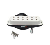 Flaroey Single Pickup Mini 12 Point Pickup Small Double Track Pickup Four-Core Wire Pickup White