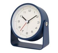 Flaroey Small Metal Alarm Clock Quiet Desk Clock for Students for Room Desk Decoration B