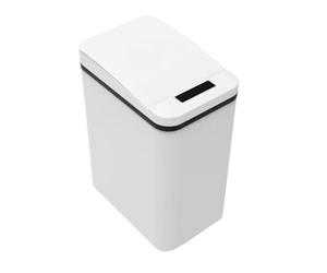 Flaroey Smart Non-Contact Bathroom Trash Can Automatic Motion Sensor Trash Can Electric Waterproof Narrow Trash Can(A)