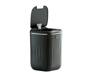 Flaroey Smart Trash Can Garbage Bin Capacity Induction Trash Can for Kitchen Bathroom Black 1 Piece