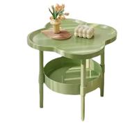 Flaroey Sofa Side Several Bedroom Small Table Room Storage Table Balcony Double Layer Coffee Table Green