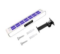 Flaroey Solar Lights Solar Flashing Red and Blue Roadblock Lights Construction Signal Lights,White Shell White Light