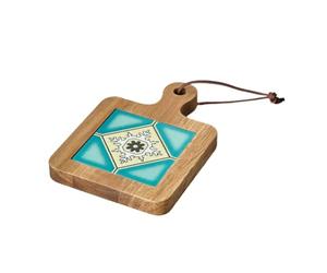 Flaroey Solid Wood Tile Insulation Pot Mats, Home Retro Placemats, High Temperature Kitchen Table Mats Coasters C