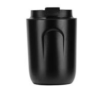 Flaroey Stainless Steel Coffee Cup Travel Cup Double-Wall Vacuum Cup Reusable Hot Water Cup 220ml Black