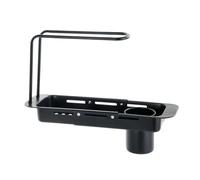 Flaroey Stainless Steel Draining Rack Expandable Sponge Holder for Kitchen Sink Dish Drying Rack for Kitchen Counter B