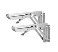 Flaroey Stainless Steel Folding Angle Bracket Triangle Shelf Heavy Support Adjustable Wall Mounted Stand 16inch