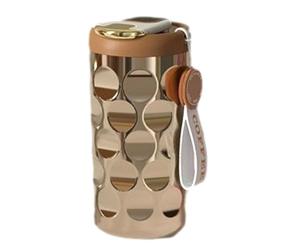 Flaroey Stainless Steel Mug Ceramic Liner Thickened High Values Water Cup Portable Diamond Cup Car Coffee Cup Golden