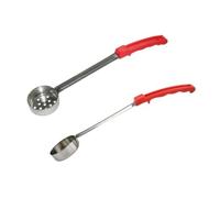Flaroey Stainless Steel Pizza Sauce Spoon Pizza Spread Ladle Serving Spoon with Long Handle Kitchen Baking Tool 2 Ounce