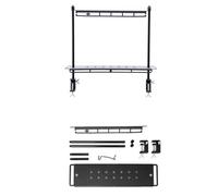 Flaroey Storage Rack Folding Multi-Layer Rack Camping Tabletop Double-Layer Storage Rack Cutlery Rack Light Rack Short Style
