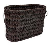 Flaroey Storage Woven Basket,Waterproof Wicker Basket with Handles,Organizing Woven Basket,Pantry Basket,Wicker Storage Basket A