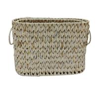 Flaroey Storage Woven Basket,Waterproof Wicker Basket with Handles,Organizing Woven Basket,Pantry Basket,Wicker Storage Basket B