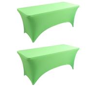 Flaroey Tablecloths for Rectangular Tablecloths,Stretch Fit Tablecloths,Tablecloths for Events, Cocktail Parties Green