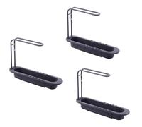 Flaroey Telescopic Rack, Drain Rack, Sink Storage Rack, Soap Sponge Towel Rack, Kitchen Storage Basket Accessories Gray