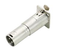 Flaroey Three-Core D-Type Metal Socket for Audio Connection Converter XLR Mounting Base XLR Female to XLR Male