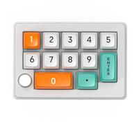 Flaroey Three-Mode Hot-Swappable Digital Mechanical Keyboard Macro Definition RGB Gaming Mechanical Keypad Knob Hardware White