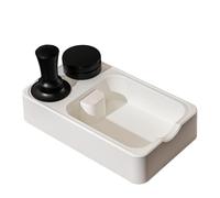 Flaroey Three-Piece Storage Base Multifunctional Household Coffee Tamper Knocking Box for Italian Powder Distribution, White