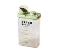 Flaroey Transparent Kitchen Grain Storage Container with Handle, 2800ml, Moisture-Proof and Insect- Green