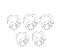 Flaroey Turtle Bamboo Clamp Set, Plant Stem Plastic Support, Flower-Shaped Green Plant Leaf Holder Turtle Shell Bamboo 5pcs A