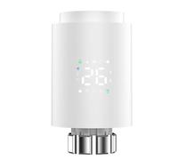 Flaroey Tuya ZigBee Smart Radiator Actuator TRV Programmable Thermostatic Radiator Valve App Remote Temperature Controller White