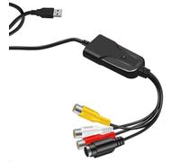 Flaroey USB 2.0 Video Capture Card AV Digital to USB Converter Portable Adapter Video Cable for DV/TV DVD Home Use Win 7 Easy to Use