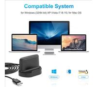 Flaroey USB Smart Card Reader ATM Tax Return Card Reader Portable Convenient Card Reader
