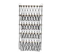 Flaroey Wall Hanging Organizer Stuffed Animal Toy Net Hammock Nursery Plush Toy Storage Boho Macrame,Black