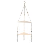 Flaroey Wall Hanging Shelf Tassel Wood Decor Woven Wall Hanging Board Shelves for Home Decor Bedroom Living Room Cake Stand B