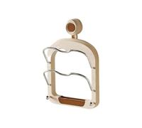 Flaroey Wall Mount Pot Lids Holder Wall Mounted Household Kitchen Storage Holder Pan Lid Pot Cover Rack Cutting Board Holder C