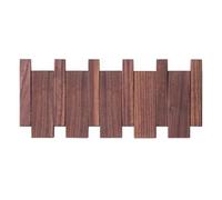 Flaroey Wall-Mounted Coat Hanger Solid Wood Clothes Hook Door Hanger Coat Rack Home Decoration Walnut 4 Hooks