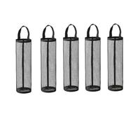 Flaroey Wall-Mounted Garbage Bag Kitchen Hanging Visual Storage Magic No-Punch Pull-Out Plastic Bag Storage Bag Black