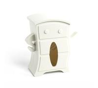 Flaroey Wall-Mounted Tissue Storage Box Tabletop Toilet Tissue Box Tissue Storage Box with Elastic Support White