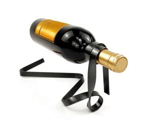 Flaroey Wall Wine Rack Iron Wine Bottle Holder Iron Suspended Wine Rack Bar Cabinet Home Black