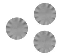 Flaroey Wave Round Placemat, Round Anti-Scalding Mat, Dining Table Insulation Western-Style Placemat, Kitchen Table Mat,Silver