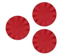 Flaroey Wave Round Placemat, Round Anti-Scalding Mat, Dining Table Insulation Western-Style Placemat, Kitchen Table Mat,Red
