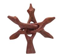 Flaroey Wooden Sticks Bracket Tools Wooden Bracket Tripod Decorative Base Handmade Crafts Red
