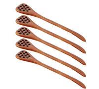 Flaroey Wooden Stirring Spoon H-Oney Spoon Honeycomb, Stirring Stick Spoon, Hand Mixer A
