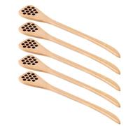 Flaroey Wooden Stirring Spoon H-Oney Spoon Honeycomb, Stirring Stick Spoon, Hand Mixer D