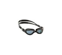 Flash - Adult Premium Swimming Goggles - 100% Anti UV, Black Grey/Smoked Lens