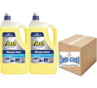 Flash All Purpose Cleaner for Washable Surfaces 5L - Lemon, Light Citrus or Ocean - Pack of 2 (Lemon)