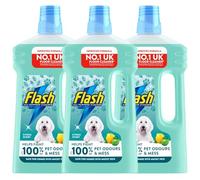 Flash All Purpose Cleaner Liquid Pet 1L - Multi-Surface Cleaning Solution for Pet Owners - Removes Tough Stains, Odours - Safe for Hard Floors, Tiles, Vinyl, Wood - Fresh Scent X3