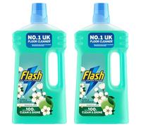 Flash All Purpose Multi-Surface Floor & Kitchen Cleaner Crisp Lemon, Cherry Blossom & Lavender Cuts Grease, Removes Dirt, Leaves Fresh Scent No Bleach Green - 2 Pack (1000ml)