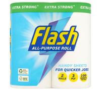 Flash AllPurpose Towel, 3-Ply, 2 Rolls